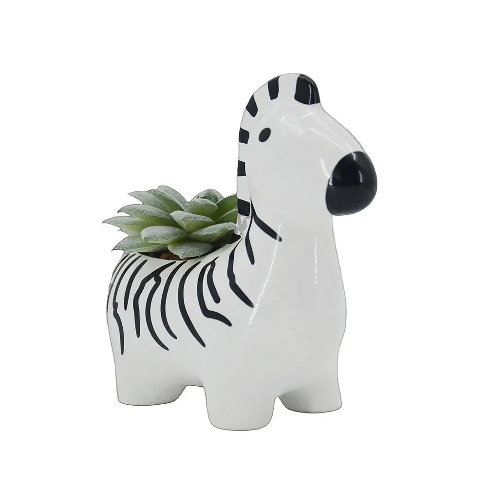 Vendita calda all'ingrosso su misura Zebra finto succulenta per la decorazione della scrivania pianta succulenta artificiale