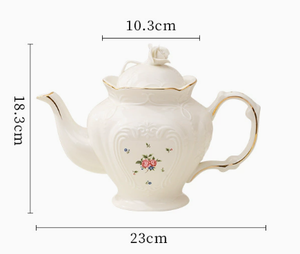 Vintage Gold Trim European British Afternoon Tea Coffee Cup Saucer & <b>Teapot</b> <b>Set</b> - Product Image 5