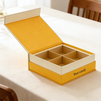 Boîte en papier rigide personnalisée avec logo laminé, de qualité alimentaire, pour bonbons, en-cas, chocolat, biscuits du Ramadan, avec insert et plateau intérieur
