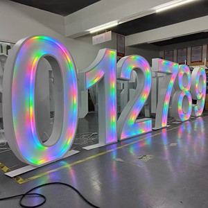 Insegna Gigante Personalizzata con Numeri a LED RGB, Striscia Neon a Colori Completi per Decorazioni di Eventi - Product Image 1