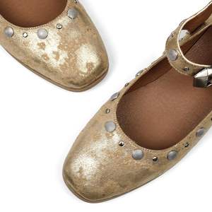 <span class=keywords><strong>Ballerine</strong></span> con <span class=keywords><strong>Punta</strong></span> Quadrata, Cinturino a T, Fibbia Borchiata, Tacco Basso Chunky, Comode Scarpe Eleganti Mary Jane - Product Image 3