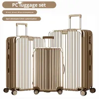 Ensemble de valises de voyage en gros, valise à roulettes à trois pièces, grande capacité, simple, étanche, ABS+PC, transfrontalier