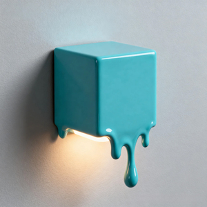 Factory Wholesale Creative Melting Drip Square Ceramic <b>Wall</b> Lamp Modern Art Decor LED <b>Wall</b> Sconce Tiffany Blue Glazed <b>Wall</b> <b>Light</b> - Product Image 6