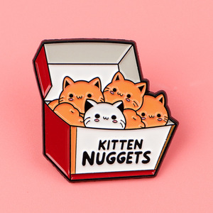 Novos Produtos em Destaque 2026: Broches Personalizados de Níquel Preto com Design de Gatinho, Alfinetes de Lapela Esmaltados (Duro e Macio) para Promoção - Product Image 3