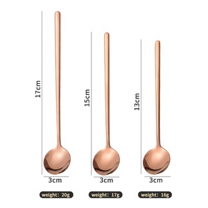 <span class=keywords><strong>Cucchiaino</strong></span> da Tè con Manico <span class=keywords><strong>Lungo</strong></span> in Acciaio Inox Lucidato a Specchio con Logo Personalizzato e Rivestimento in Oro PVD per Miscelare Caffè, Latte e Gelato - Regalo - Product Image 6