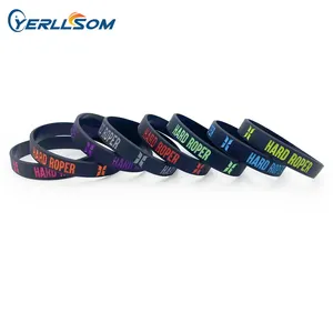 Vendita calda nero braccialetto in silicone design gratuito e basso MOQ braccialetti di gomma personalizzati a buon mercato