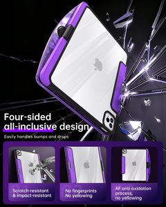 Custodia Trasparente con Tastiera per <span class=keywords><strong>iPad</strong></span> Air 11 pollici/<span class=keywords><strong>iPad</strong></span> 10a generazione 10.9 pollici (2022) con Tastiera Retroilluminata, Touchpad, Supporto Girevole a 360° e Porta Matita - Product Image 3