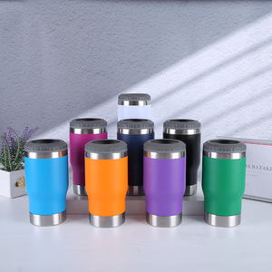 Custom Stainless Steel Double Wall Vacuum Insulated Espresso Mug Handle Lid LED Temperature Display Leak-Proof 14oz for Coffee - Product Image 1