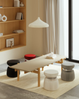Tabouret pliant Spazepaper Galaxy, pouf de salon haut de gamme, chaises en papier extensibles pour salon, meubles gain de place