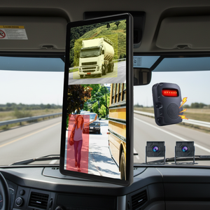 Dash Cam per Camion con Schermo Verticale da 10 Pollici, Doppia Lente, Visione a 360 Gradi, Registrazione 1080P, Rilevamento Punti Ciechi AI BSD - Product Image 2