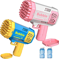 Pistolet à Bulles Électrique 40 Trous, Fonctionnant sur Piles, Machine à Bulles d'Eau et de Savon pour Enfants Garçons et Filles