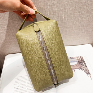 Bolsa de Aseo de Cuero de Lujo para Hombre y Mujer, Bolsa de Cosméticos, <span class=keywords><strong>Neceser</strong></span> de <span class=keywords><strong>Viaje</strong></span> para Hombre, Kit de Afeitado - Product Image 1