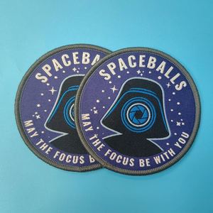 Hot Selling Embroidery Fabric Badges Factory Custom Eco Friendly Woven Iron-On Clothing Labels Heat Sealed Backing Logo <b>Hat</b> - Product Image 1