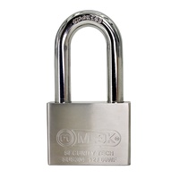 Cadenas à cylindre de serrure à lame en acier inoxydable robuste MOK 100% rouille et anti-coupure avec clé principale