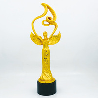 Trophées en métal avec logo personnalisé au design unique Trophées en résine de cristal doré Trophée d'étoile dansante Tasses pour souvenir