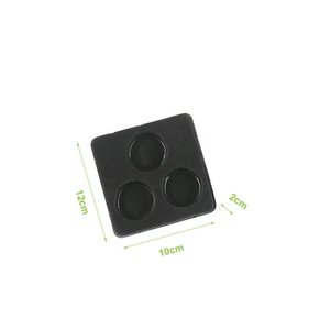 Plateau cosmétique en plastique PS PVC PP jetable personnalisé, forme ronde, type clamshell, avec plateau intérieur floqué et en velours/floqué - Product Image 3