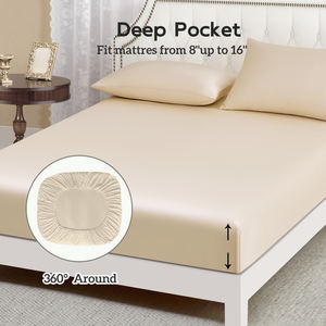 Set seprai serat bambu organik, 6 buah sprei bambu gaya sederhana musim panas grosir - Product Image 3