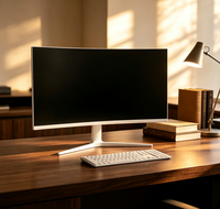 Computadora de Escritorio Todo en Uno Curva COOLBIRD de 32 Pulgadas, Intel Core I3 I5 I7, Compatible con Cámara, Tarjeta Gráfica Independiente, Oficina en Casa