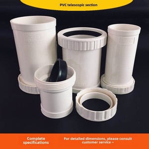 Raccords de tuyauterie d'évacuation des eaux usées PVC50 75 110, joint d'expansion, connexion filetée femelle, connecteur à tête hexagonale - Product Image 3