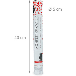 Nicro Custom 40cm <span class=keywords><strong>cuore</strong></span> rosso biodegradabile coriandoli Popper Shooter festa di nozze coriandoli cannoni forniture per feste di addio al nubilato - Product Image 2
