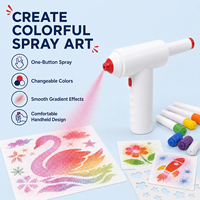 Creativo Diy Ninos Artesanias Aérographe Marqueur Stylos Recargable Con 6 Pcs Marcador Kit De Pluma Para Ninos Y Adultos