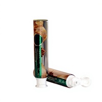 Tube de dentifrice cylindrique en aluminium-plastique pour hôtel, diamètre 12,7-35 mm, bouchon à vis, impression UV personnalisée, cosmétique
