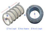 Brosse en spirale en nylon personnalisable OEM de qualité industrielle nettoyage de fil enroulé vers l'intérieur polissage détartrage prix d'usine