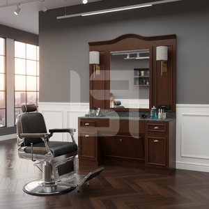 Espejo de Barbería Comercial de Lujo, Moderno, Ajustable, de Madera Real, Elegante y Duradero, Modelo 316 para Salón de Belleza - Product Image 2