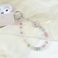 Nouvelle chaîne de téléphone avec pendentif en perles de cristal, accessoire porte-clés, bijou, cordon pour téléphone
