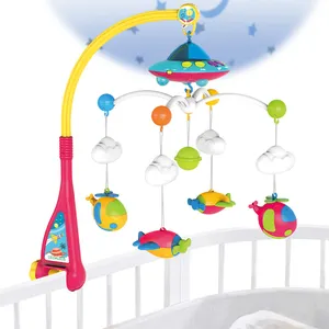 Проекционные детские музыкальные игрушки 0-3 месяцев, детские игрушки, музыкальный мобиль для детской кроватки с музыкой и подсветкой