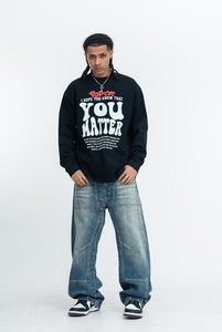 Custom Men's Oversized Long Sleeve <strong>T</strong>-<strong>Shirt</strong> <strong>Popeye</strong> Slogan Graphic Casual Streetwear Tee, Premium 100% Cotton Heavyweight - Product Image 6