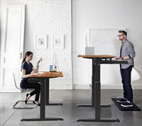 Bureau d'ordinateur moderne ergonomique motorisé en fer, réglable en hauteur électrique, intelligent, extensible, 60 kg