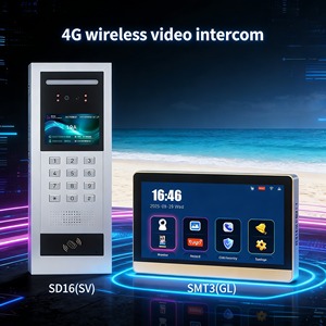 ศูนย์ควบคุมการโทรและอินเตอร์คอมไร้สาย 4G แบบสองทาง พร้อมรหัสดิจิทัล IP จอภาพวิดีโอขนาด 10 นิ้ว สำหรับบ้านแถว - Product Image 1