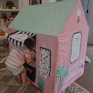 Custom Kids Indoor Schoonheidssalon Doen Alsof Speelhuis Speelgoed Tent Meisjes Sport Speelgoed Gemaakt Van Canvas Doek Asynchrone Speelset - Product Image 5