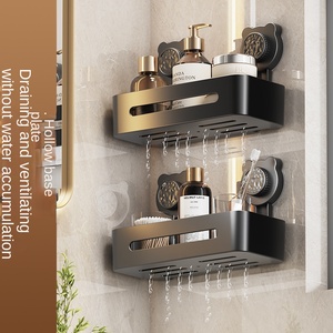 Étagère à ventouse MH-4 pour lavabo de salle de bain, support mural sans perçage, panier <span class=keywords><strong>suspendu</strong></span> à ventouse pour toilettes et lavabo - Product Image 4