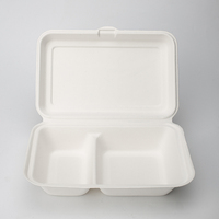 Conteneur alimentaire écologique biodégradable en bagasse de canne à sucre, emballage jetable en bagasse de canne à sucre, coquille
