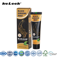 Dentifrice Keleek au Ginseng Noir et Menthe, Blanchiment Naturel des Dents, Haleine Fraîche, Soin des Gencives, Nettoyage en Profondeur, Hygiène Buccale pour Usage Domestique