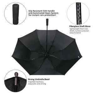 ร่มกอล์ฟพับได้ 2 ตอน ขนาด 27 นิ้ว ผ้า Pongee คุณภาพสูง กันลม ดีไซน์ทันสมัย ด้ามจับสแตนเลส เปิดอัตโนมัติ รับสกรีนโลโก้ตามสั่ง - Product Image 6