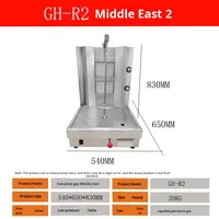 Machine à shawarma commerciale automatique, barbecue électrique, grill à kebab avec acier inoxydable et contrôle précis de la température