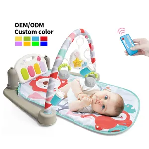 Zhorya Remote Control Baby Play Gym Activity Piano Fitness Rack Mat Baby Play Gym Mat With Moon Projection Night Light