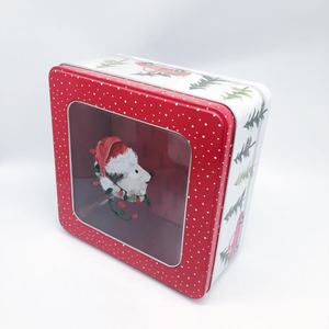 Caja de Hojalata Rectangular Grande con Acabado Mate, Tipo Concha, con Ventana para Envasado de Regalos, Impresión a Color de Alimentos - Product Image 6