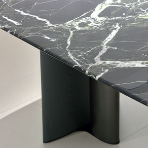 Ensemble table à manger en marbre noir <span class=keywords><strong>rose</strong></span> de style minimaliste pour salle à manger d'hôtel et de restaurant à l'italienne - Product Image 4