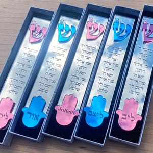 Lucite Mezuzah Case Judaica Cadeau Gravé Au Laser Acrylique Mezuzah Case avec Hébreu Maison Bénédiction Personnalisé Judaica Cadeau pour Juif - Product Image 6