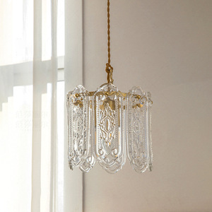 Luminaire de couloir en crème française, luminaire de couloir, <span class=keywords><strong>d</strong></span>'<span class=keywords><strong>entrée</strong></span>, de balcon, de dressing, luminaire de plafond en verre créatif, luminaire suspendu pour <span class=keywords><strong>hall</strong></span> <span class=keywords><strong>d</strong></span>'<span class=keywords><strong>entrée</strong></span> - Product Image 5