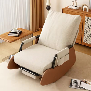 Sillón Reclinable Moderno para Balcón o Sala de Estar, con Tela de Terciopelo, Cómodo Sillón para Descansar - Product Image 1