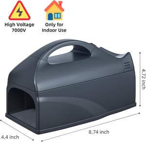 <span class=keywords><strong>Attrape</strong></span>-<span class=keywords><strong>souris</strong></span> électrique Zapper alimenté par batterie puissant <span class=keywords><strong>attrape</strong></span>-<span class=keywords><strong>souris</strong></span> intérieur adapté à la maison réutilisable humanitaire tueur de rongeurs - Product Image 1