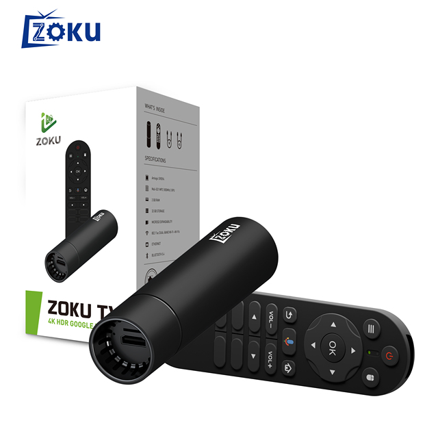 Zoku Z2 Android TV Stick Rockchip S905Y4 Chipset 2GB RAM 32GB ROM Android 14.0+ Set-Top Box with Voice Remote Control