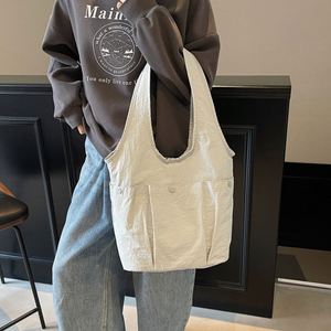 Sac à main léger pour femme avec plusieurs poches, couleur unie simple, sacs fourre-tout personnalisables – Grande Vente - Product Image 2