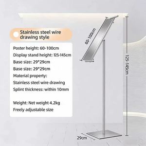 Carteleras de Acero Inoxidable, Letreros de Exhibición, Señales Direccionales, Señales Verticales, Soportes para Pósteres - Product Image 5