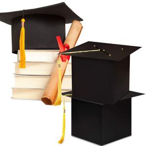 Ensemble de trois pièces pour la remise des diplômes, élégant, avec fleurs fraîches, boîte rigide en forme de seau, fabrication artisanale, technique de marquage imperméable, personnalisable, chapeau, câlin - Product Image 6